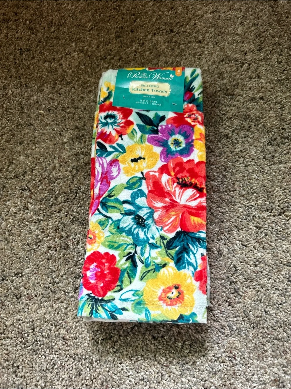 The Pioneer Woman Floral Kitchen Towels with Magnetic Bag Clips - Multicolor
